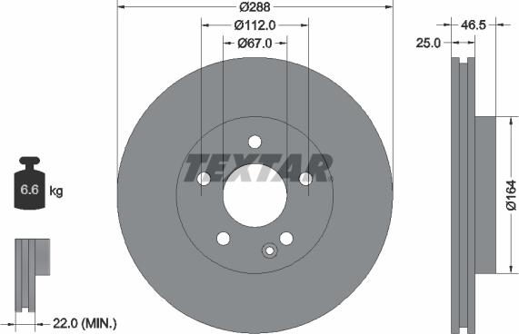 Textar 92287705 - Bremžu diski www.autospares.lv