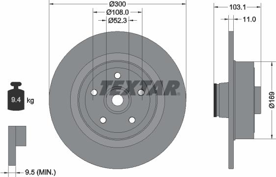 Textar 92239600 - Bremžu diski autospares.lv