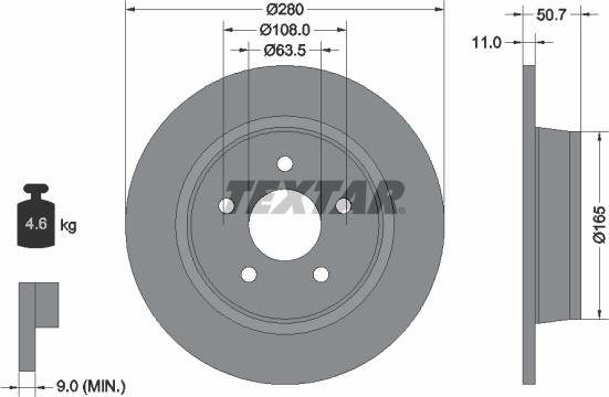 Textar 92238903 - Bremžu diski autospares.lv