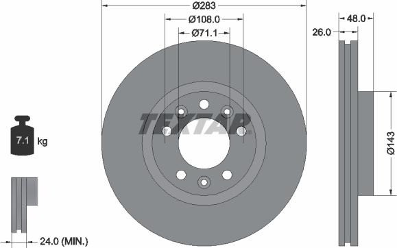 Textar 92232503 - Bremžu diski autospares.lv