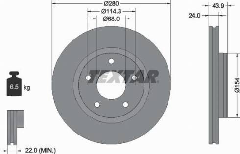 Textar 92232200 - Bremžu diski www.autospares.lv