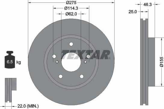 Textar 92232703 - Bremžu diski autospares.lv