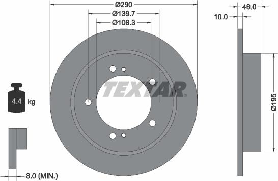 Textar 92237300 - Bremžu diski www.autospares.lv