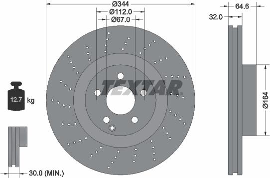 Textar 92224605 - Bremžu diski www.autospares.lv