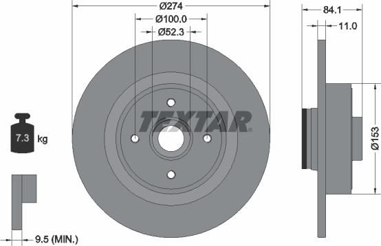 Textar 92223200 - Тормозной диск www.autospares.lv