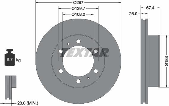 Textar 92222600 - Bremžu diski www.autospares.lv