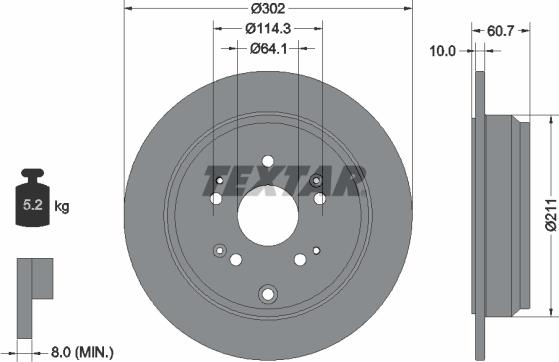 Textar 92227203 - Bremžu diski www.autospares.lv