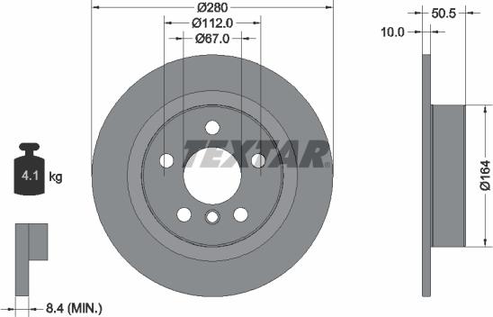 Textar 92274605 - Bremžu diski www.autospares.lv