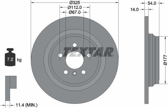 Textar 92277405 - Bremžu diski www.autospares.lv