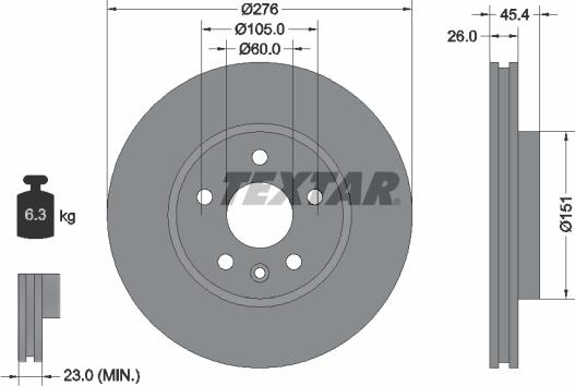 Textar 92277100 - Bremžu diski autospares.lv