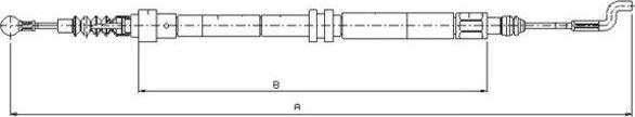 Textar 44004700 - Тросик, cтояночный тормоз www.autospares.lv