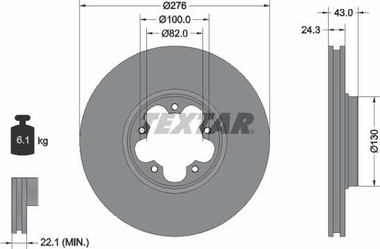 Textar 92110000 - Bremžu diski autospares.lv