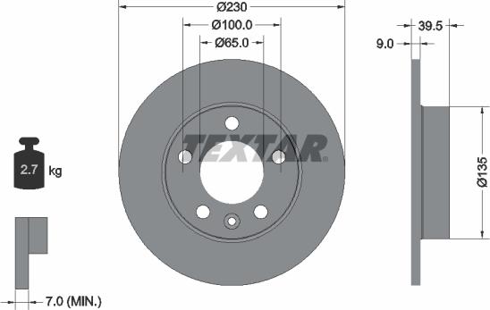 Textar 92082503 - Brake Disc www.autospares.lv