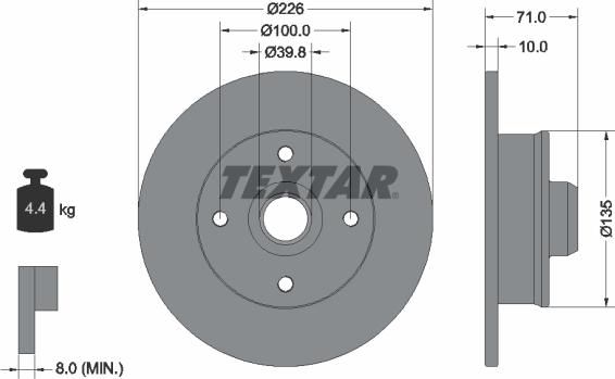 Textar 92041803 - Bremžu diski autospares.lv