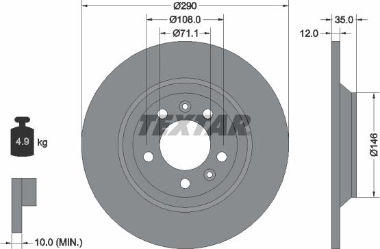 Textar 92129603 - Bremžu diski autospares.lv