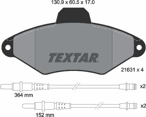 Textar 89003300 - Brake Set, disc brakes www.autospares.lv