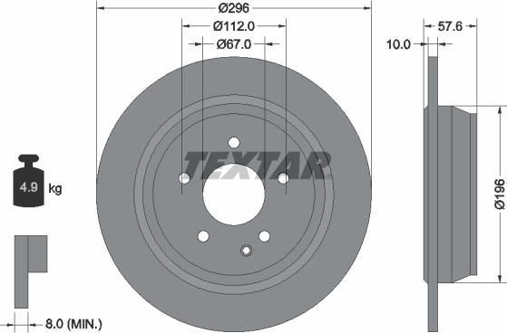 Textar 93123500 - Bremžu diski www.autospares.lv