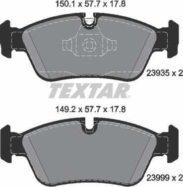 Textar 89017100 - Bremžu komplekts, Disku bremzes autospares.lv