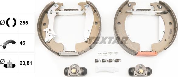 Textar 84049901 - Bremžu loku komplekts www.autospares.lv