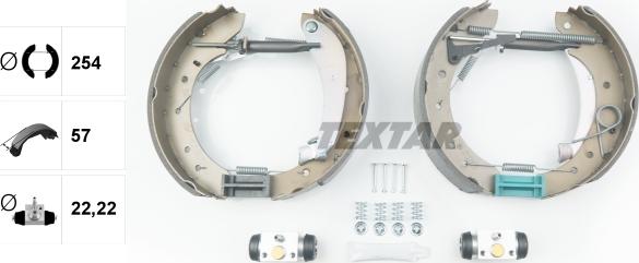 Textar 84049601 - Bremžu loku komplekts www.autospares.lv