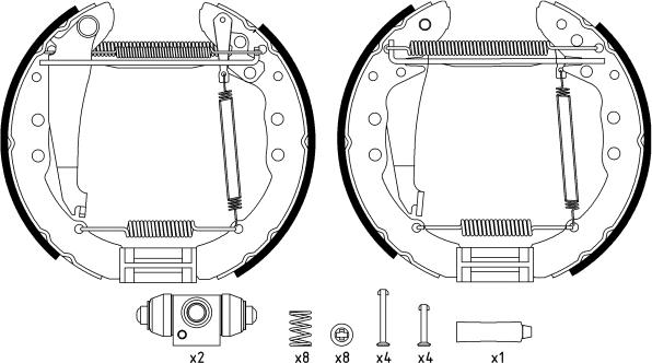 Textar 84044400 - Brake Shoe Set www.autospares.lv