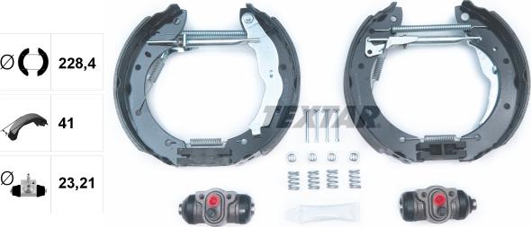 Textar 84044001 - Bremžu loku komplekts www.autospares.lv