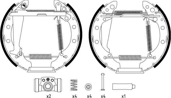 Textar 84044705 - Bremžu loku komplekts www.autospares.lv