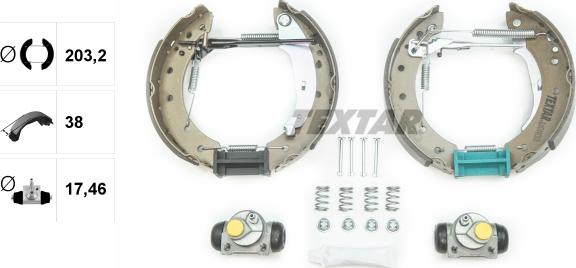 Textar 84048008 - Bremžu loku komplekts www.autospares.lv