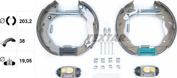 Textar 84059500 - Bremžu loku komplekts www.autospares.lv