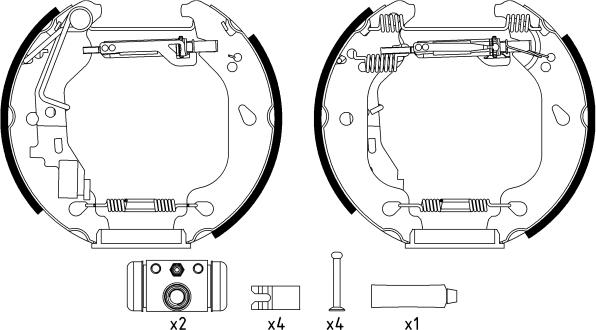 Textar 84054400 - Bremžu loku komplekts www.autospares.lv