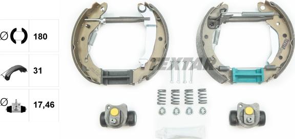 Textar 84054000 - Bremžu loku komplekts www.autospares.lv