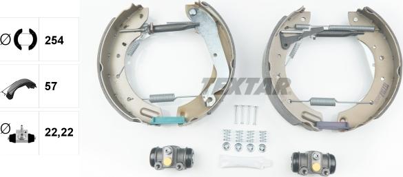 Textar 84055801 - Bremžu loku komplekts www.autospares.lv