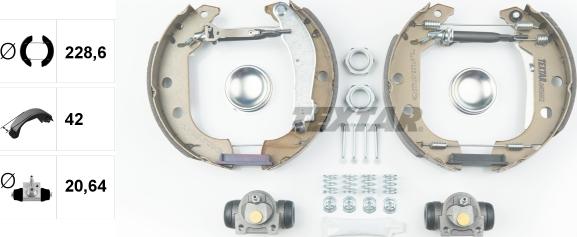 Textar 84056602 - Bremžu loku komplekts www.autospares.lv