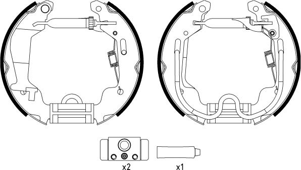 Textar 84058000 - Bremžu loku komplekts www.autospares.lv