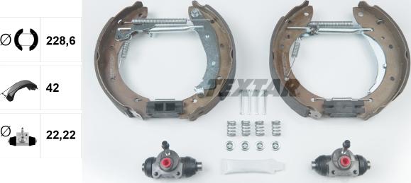 Textar 84053901 - Brake Shoe Set www.autospares.lv