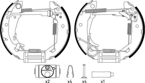 Textar 84053000 - Bremžu loku komplekts www.autospares.lv