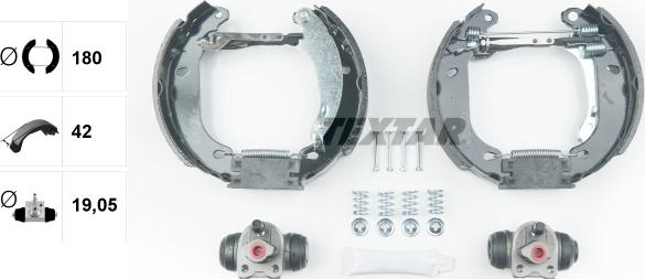 Textar 84053700 - Bremžu loku komplekts www.autospares.lv