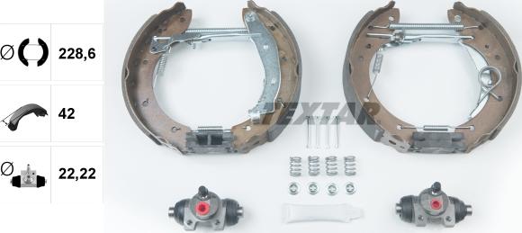 Textar 84052900 - Brake Shoe Set www.autospares.lv