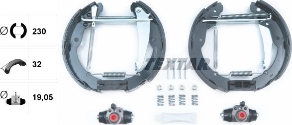 Textar 84052400 - Bremžu loku komplekts www.autospares.lv