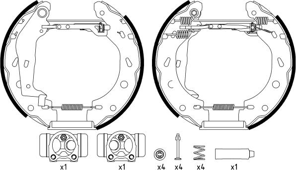 Textar 84057400 - Комплект тормозных колодок, барабанные www.autospares.lv