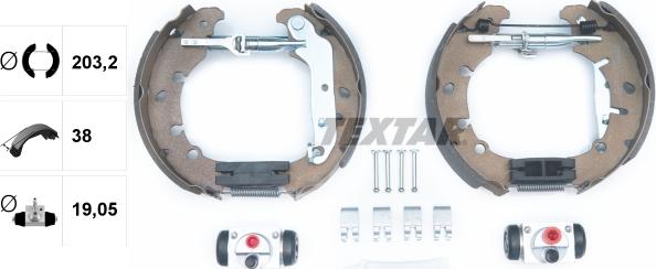 Textar 84057301 - Bremžu loku komplekts www.autospares.lv