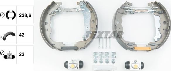 Textar 84069300 - Bremžu loku komplekts www.autospares.lv