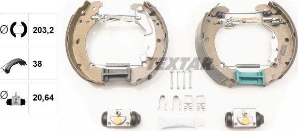 Textar 84061100 - Bremžu loku komplekts www.autospares.lv