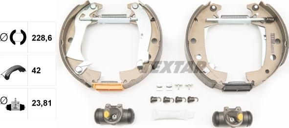 Textar 84000100 - Bremžu loku komplekts www.autospares.lv