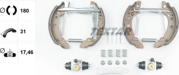 Textar 84018205 - Bremžu loku komplekts autospares.lv