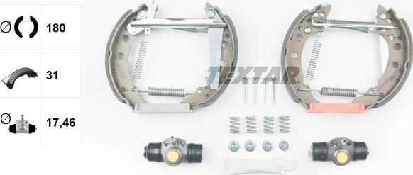 Textar 84018200 - Bremžu loku komplekts www.autospares.lv