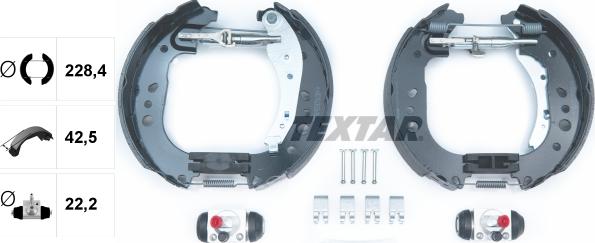 Textar 84081700 - Bremžu loku komplekts autospares.lv