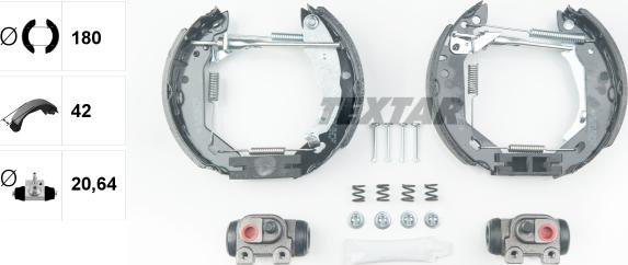 Textar 84031804 - Bremžu loku komplekts www.autospares.lv