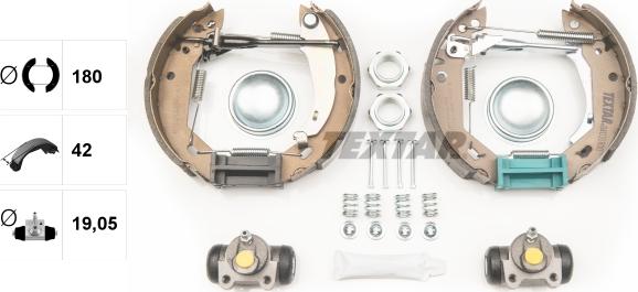 Textar 84031800 - Bremžu loku komplekts www.autospares.lv