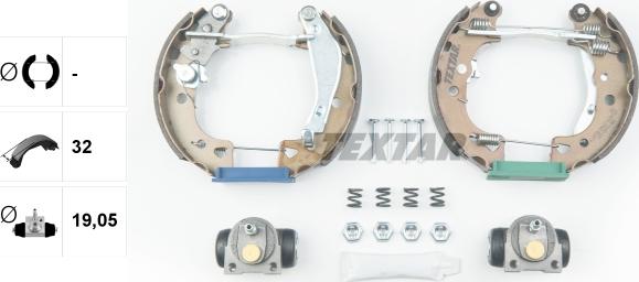 Textar 84038001 - Bremžu loku komplekts www.autospares.lv